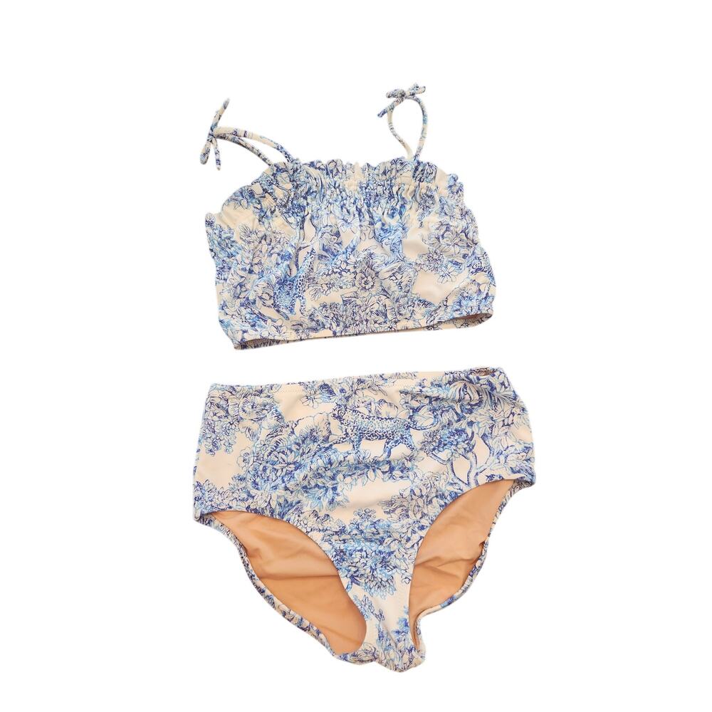 NWT Crewcuts Girls Bikini Blue Floral 10/12 *Read Description